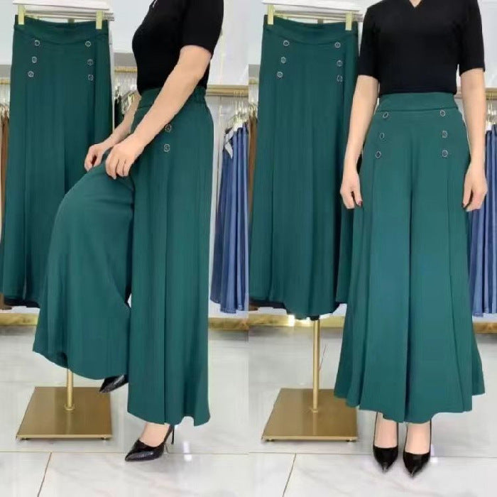 💖【Kupite 1, dobite 1 brezplačno 】【M-5XL】Modno žensko široko plisirano krilo z visokim pasom