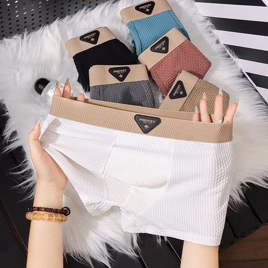 🔥🩲(6 kosov) Nov izdelek s 50 % popustom: Tanko poletno zračno moško spodnje perilo iz ledeniške svile