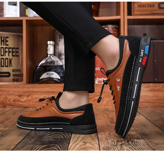 🔥🔥【39–48】【Nova kolekcija – akcijska cena】Moški poslovni čevlji iz vodoodpornega usnja – Mehki podplat, udobni za celodnevno nošenje