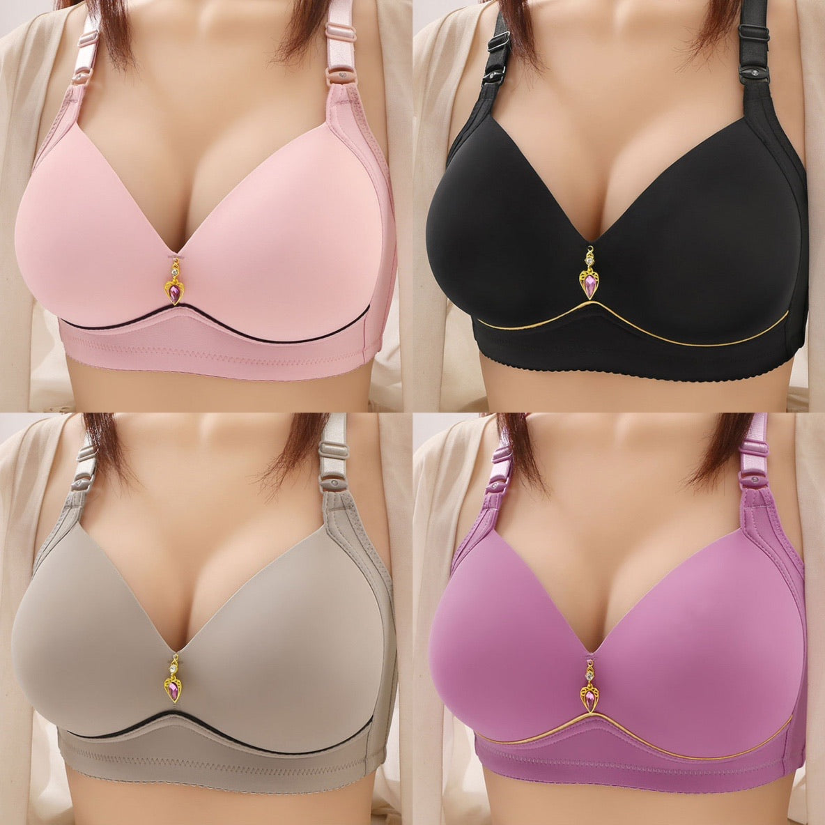 😍【Pachet de 4】Sutien fără fir nou Plus Size