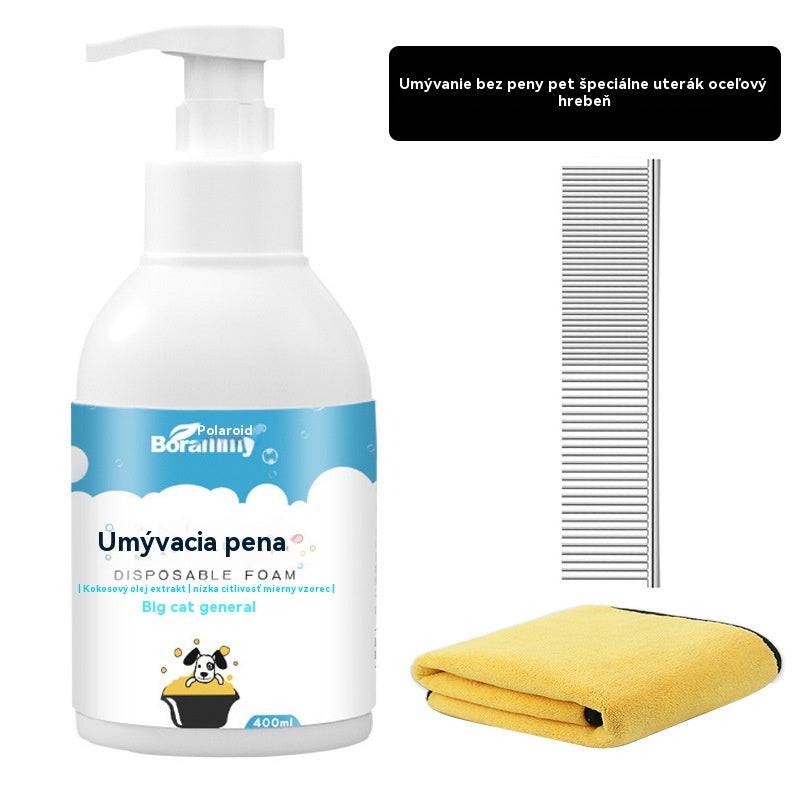 🐱🐈 Nežna dezodorirajoča pena na rastlinski osnovi za hišne ljubljenčke, šamponi za hišne ljubljenčke. Vključena orodja