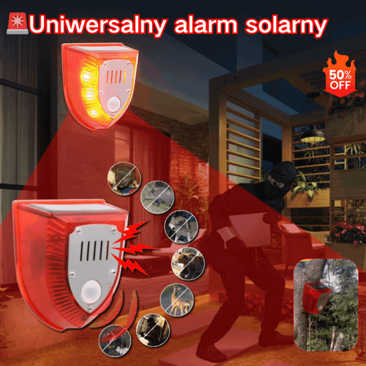 🚨【Reducere de 50%】🐦🐗Sperietoare de păsări universală cu energie solară, cu alarmă sonoră și luminoasă, potrivită pentru casă, livadă, iaz cu pești și orezării