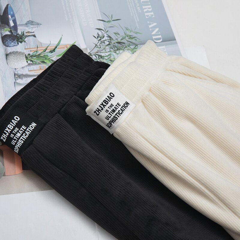 【💥Év végi kiárusítás - 50% kedvezmény💥】【M-3XL】Új női rugalmas kötött lezser nadrág. Polár béléssel a melegért