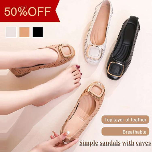 【35-40】2025 Jaro Léto Soft Bottom Ležérní Dámské Boty Shallow Mouth