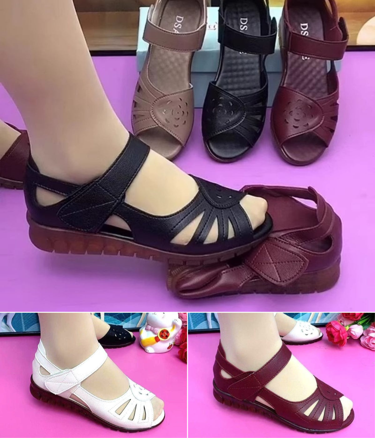🔥【35-41】Nov model za poletje, udobni ženski sandali iz pravega usnja z mehkim podplatom