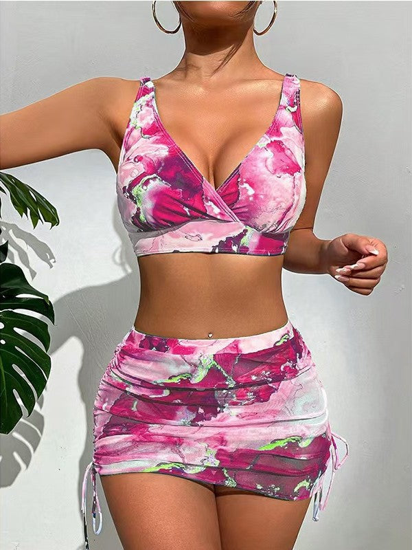 🩱👙【S-2XL】Udobne dvodelne kopalke s potiskom in pentljami