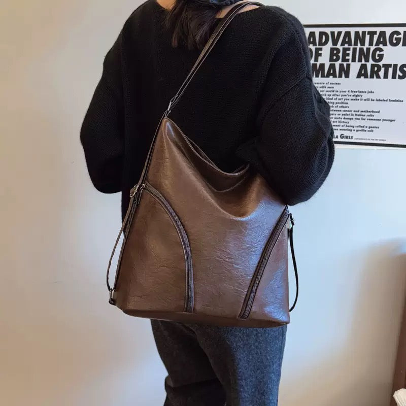 【50% kedvezmény】👝Modern retró válltáska, nagy kapacitású, egy vállon, keresztben vagy mindkét vállon viselhető.