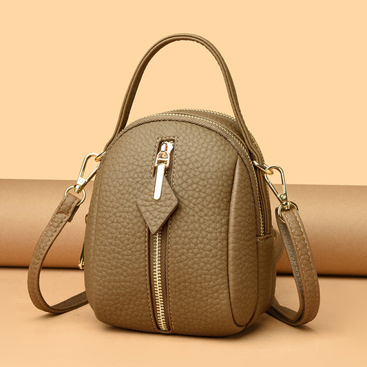 【4 barve】Preprosta in modna torba za čez ramo, tri plasti za shranjevanje mobilnega telefona, priložnostna in vsestranska