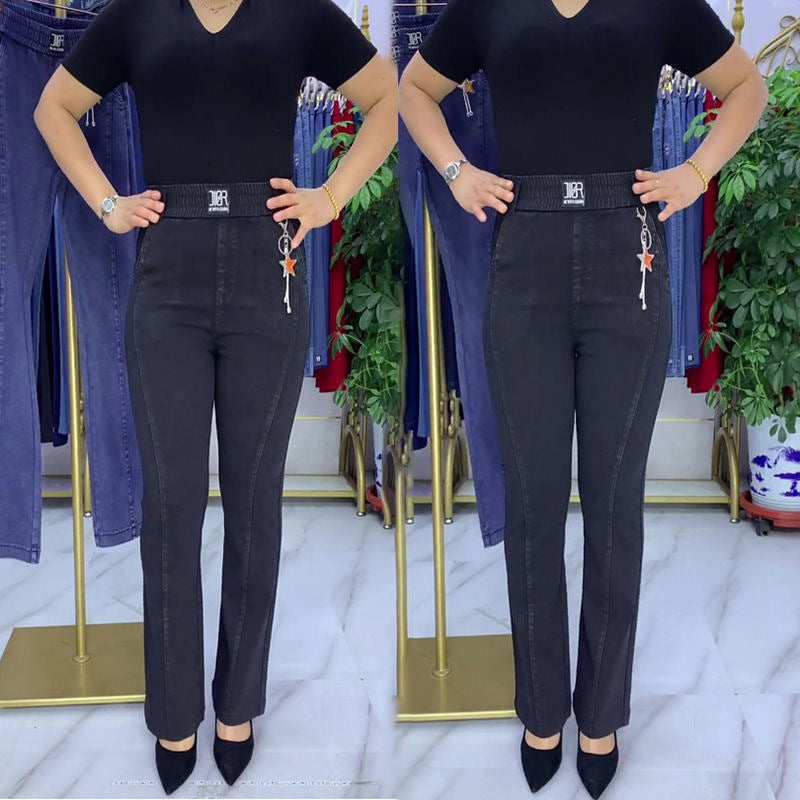 ššćS-4XLćDĆ”mskĆ© streÄovĆ© džĆny s vysokým pasem