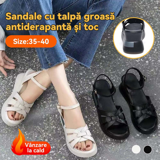 💞💞Sandale la modă, cu talpă groasă, antiderapante și platformă