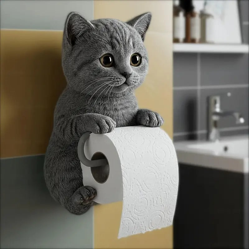 🐱【Žhavý výprodej letošního roku】Držák toaletního papíru s roztomilým kočičím vzorem