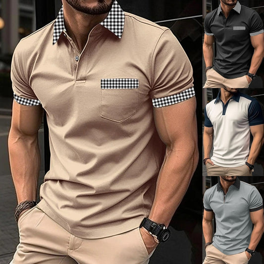 🔥 👕 Nové pánské ležérní tričko s kulatým výstřihem a krátkým rukávem z roku 2025