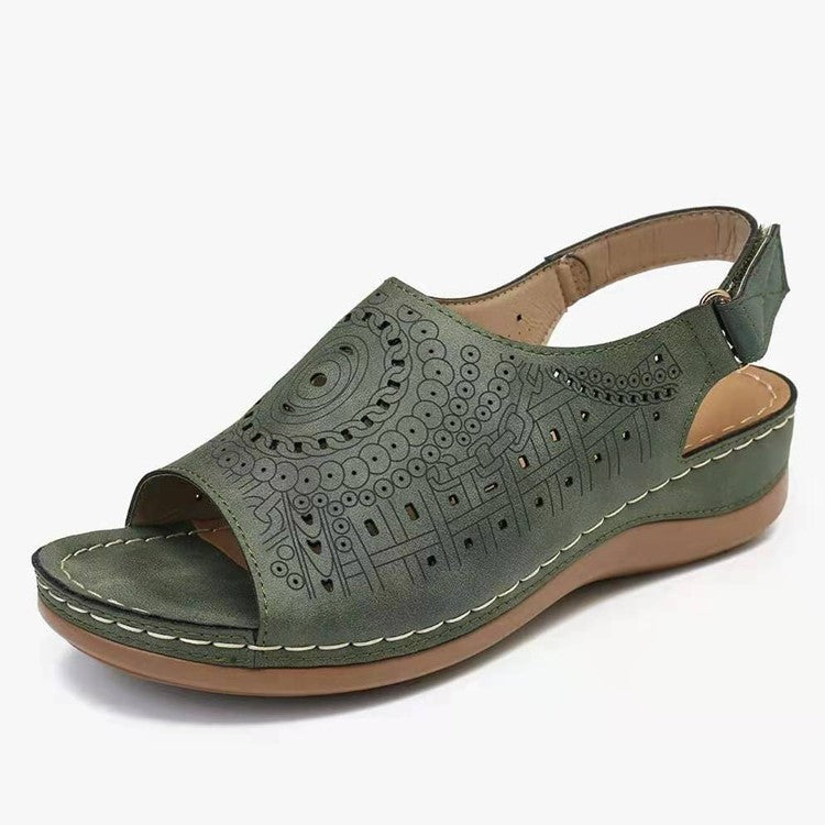 👡【Reducere de 50%】【35-43】 Papuci de sandale de dimensiuni mari, design cu cataramă metalică, talpă moale și confortabilă, iubiți-o