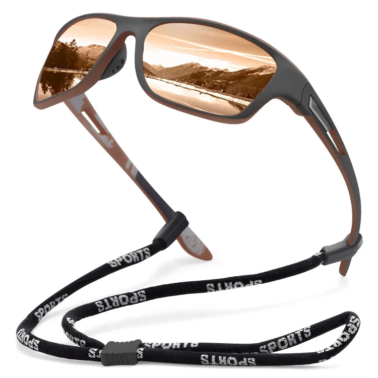 🚵♂️ 50% taniej 😎 ⚡ Męskie sportowe okulary przeciwsłoneczne z polaryzacją i prawdziwymi soczewkami lustrzanymi; stylowe i pyłoszczelne – idealne do jazdy na rowerze.