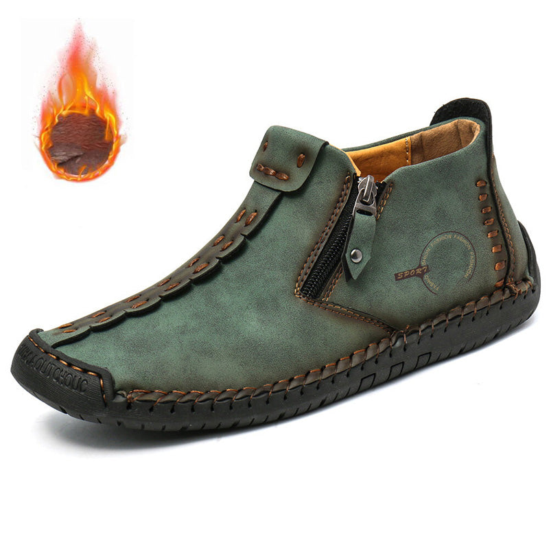 🥾Akce: Podzimní a zimní pánské boty (vel. 38-48) s plyšovou podšívkou a zipem – teplé, pohodlné a stylové.