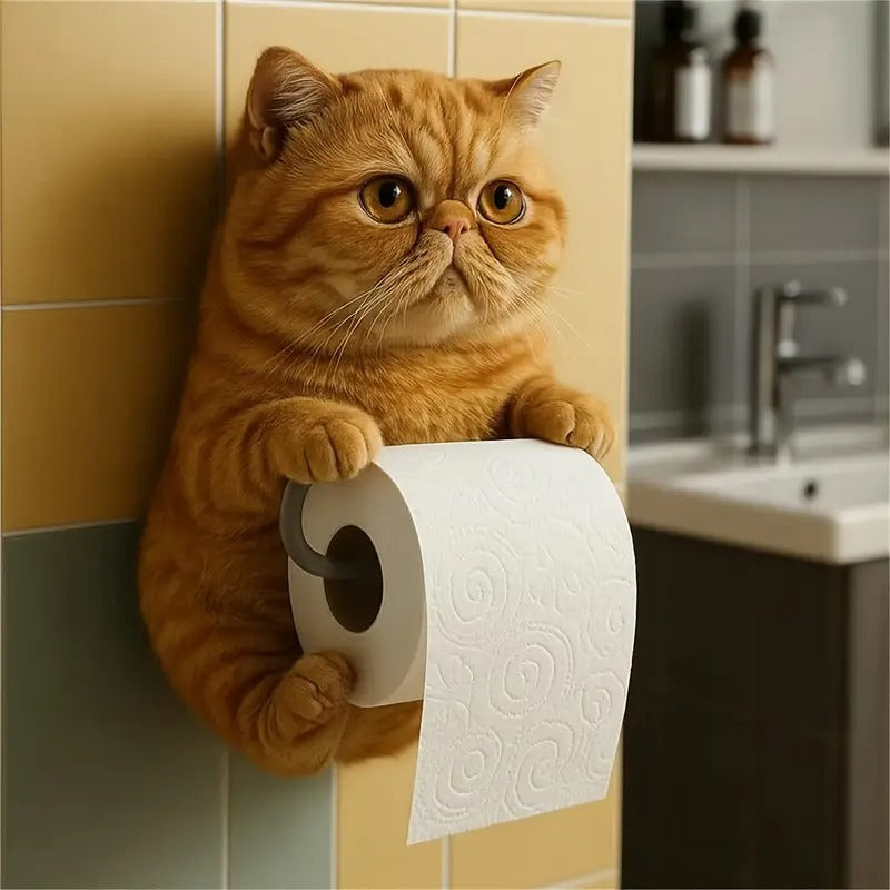 🐱【Žhavý výprodej letošního roku】Držák toaletního papíru s roztomilým kočičím vzorem