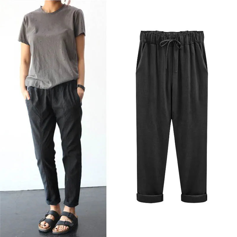 🔥【S-6XL】👖 Pantaloni casual pentru femei la modă nouă 2025💖40-120KG