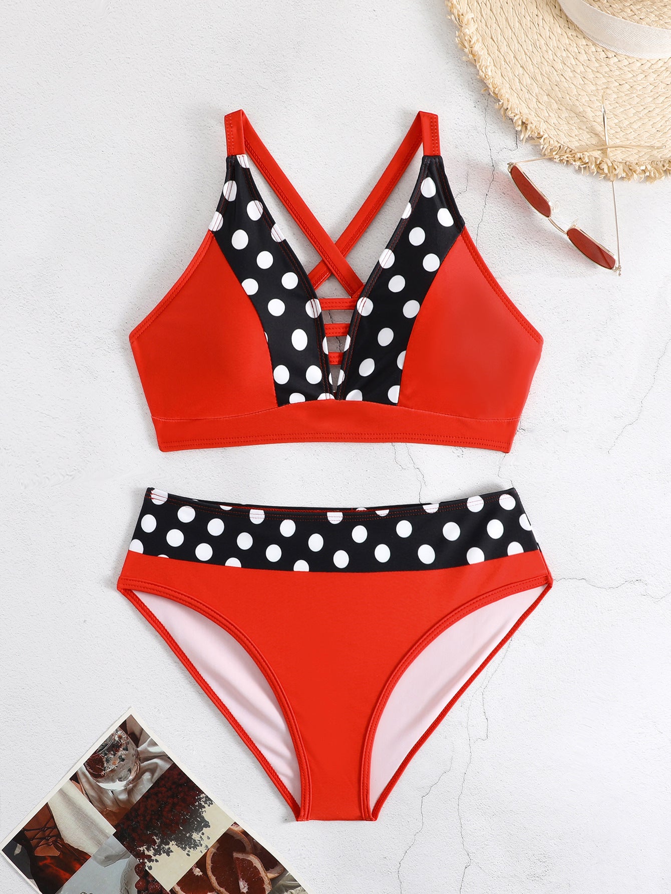 🎁Reducere de 50%👙🌴【S-5XL】Bikini nou, cu uscare rapidă, cu despicare încrucișată, stil etnic unic