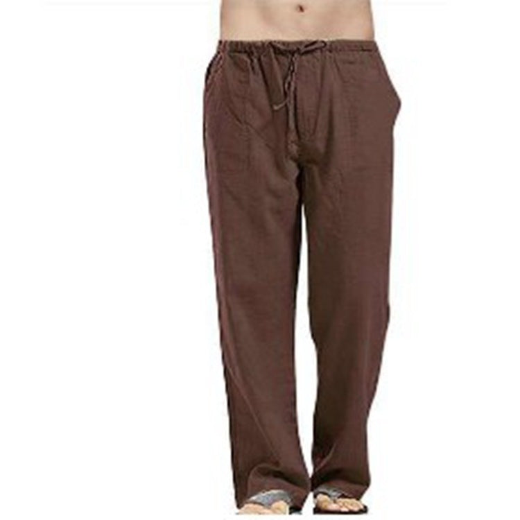 💥😎 【50 % popust🔥】【S–5XL】 🌈 Pantaloni casual pentru bărbați de marime mare din bumbac și in, 12 culori