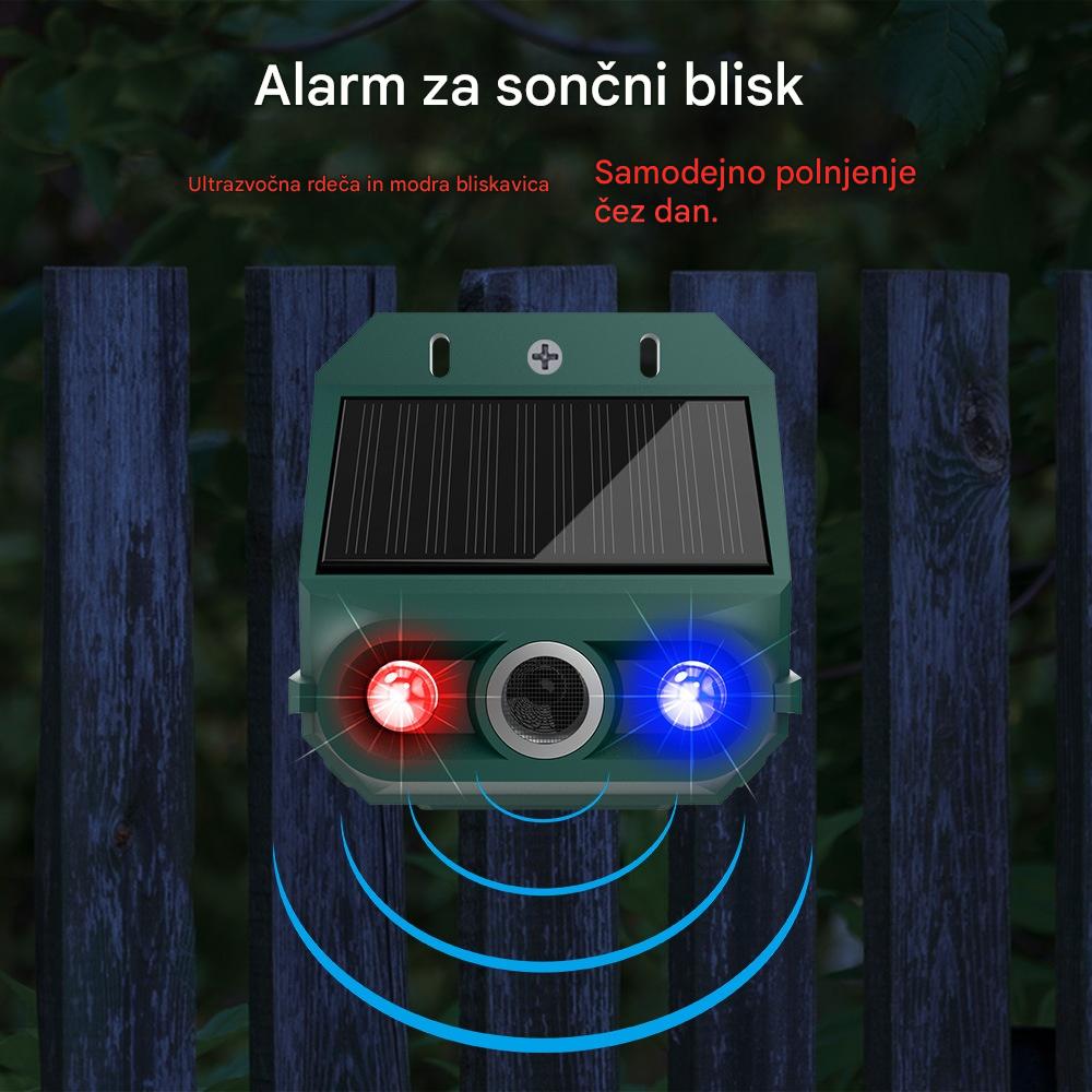 【🔥Kupite 1, dobite 1 brezplačno】🔥Solarni ultrazvočni odganjalec ptic za zunanji odganjalec ptic z utripajočo infrardečo svetlobo ter rdečo in modro LED