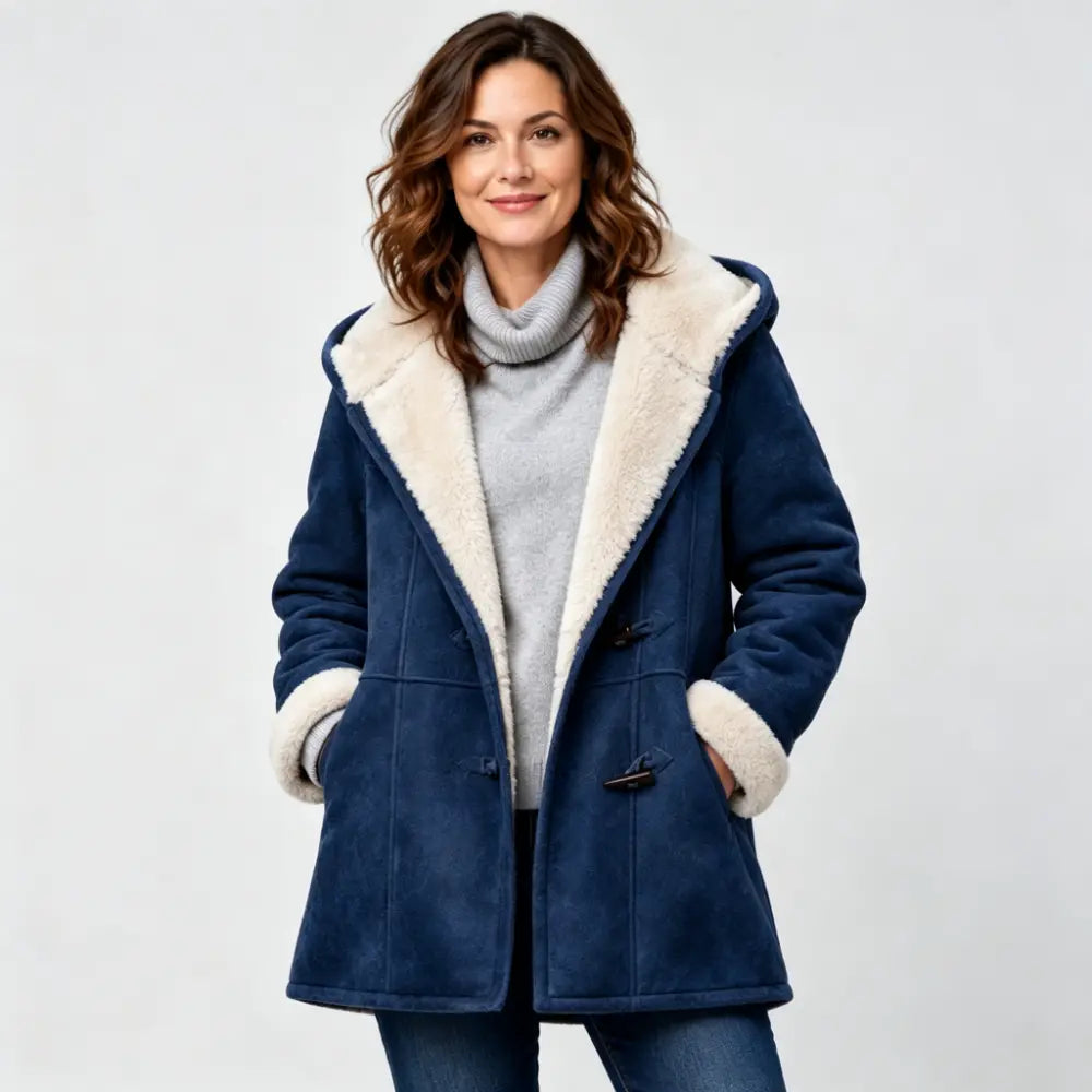 50% RABATU 💖 Elegancki i ciepły płaszcz damski z imitacji zamszu, z polarową podszewką. Rozmiary S–5XL, idealny na zimę.
