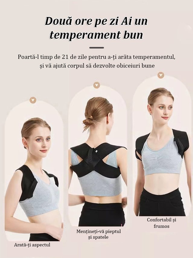 【Secretul siluetei vedetelor】Curea nouă pentru corectarea cocoșului--Transformă-ți postura și redescoperă încrederea în tine!