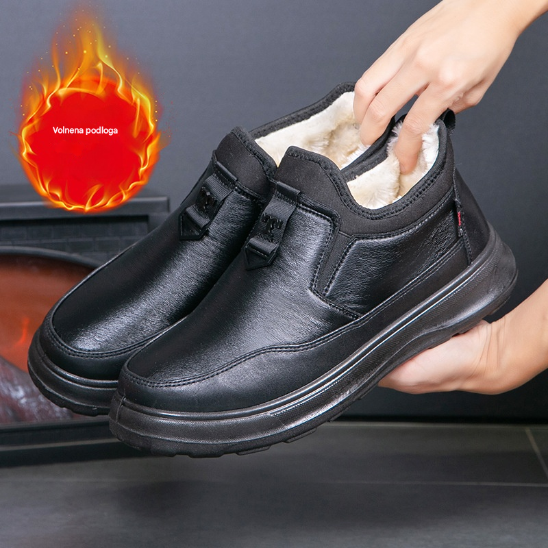 👞【50 % popust】【39-44】Novi zimski škornji s flis podlogo in odebeljenim bombažem, topli, vodoodporni in nedrseči, primerni za vsako priložnost.