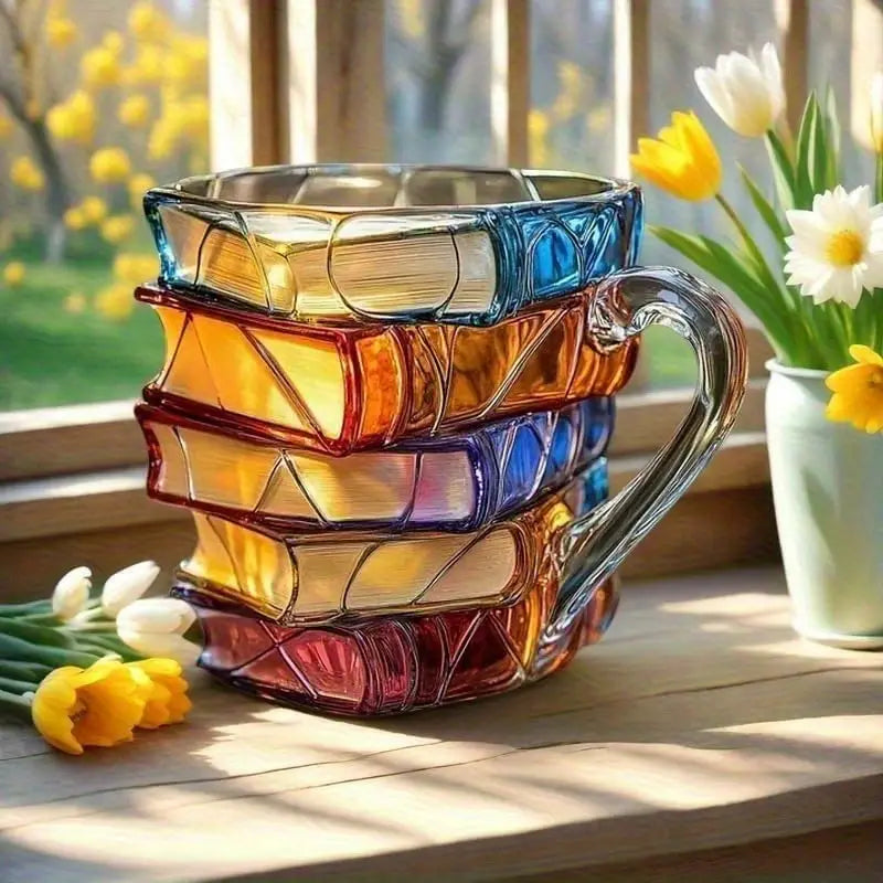 š š„¤ć50% reducerećCanÄ de cafea Ć®n formÄ de carte pictatÄ 3D