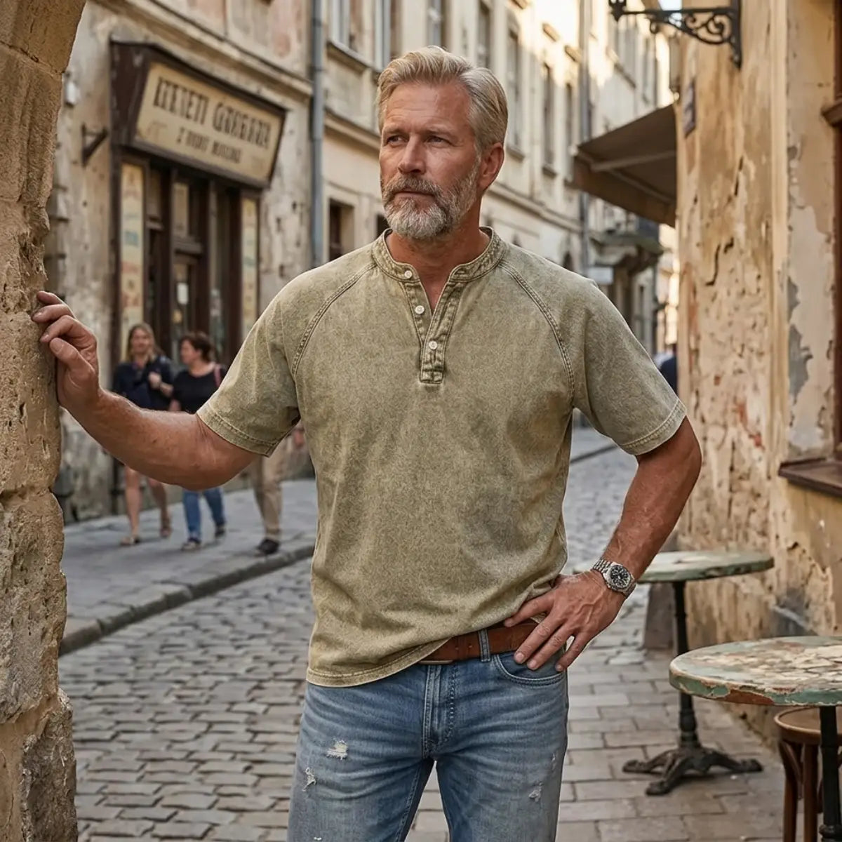 šćS-4XLć Swobodny i stylowy T-shirt mÄski, idealny na wiosnÄ i lato.