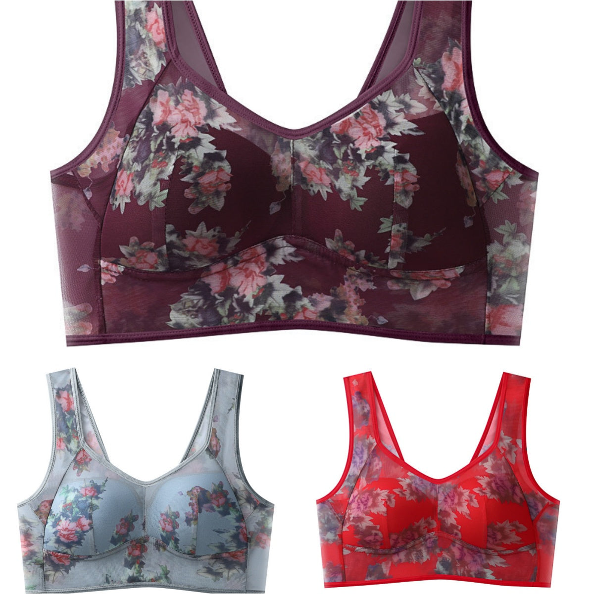 💥Visokokakovosten nedrček push up, hladen in udoben modrček iz ledene svile