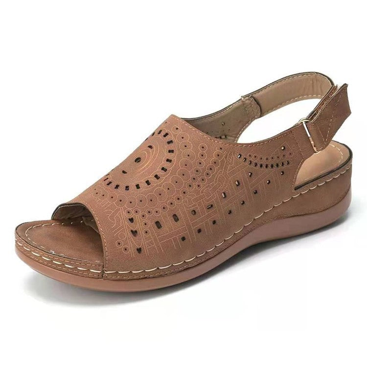 👡【Reducere de 50%】【35-43】 Papuci de sandale de dimensiuni mari, design cu cataramă metalică, talpă moale și confortabilă, iubiți-o