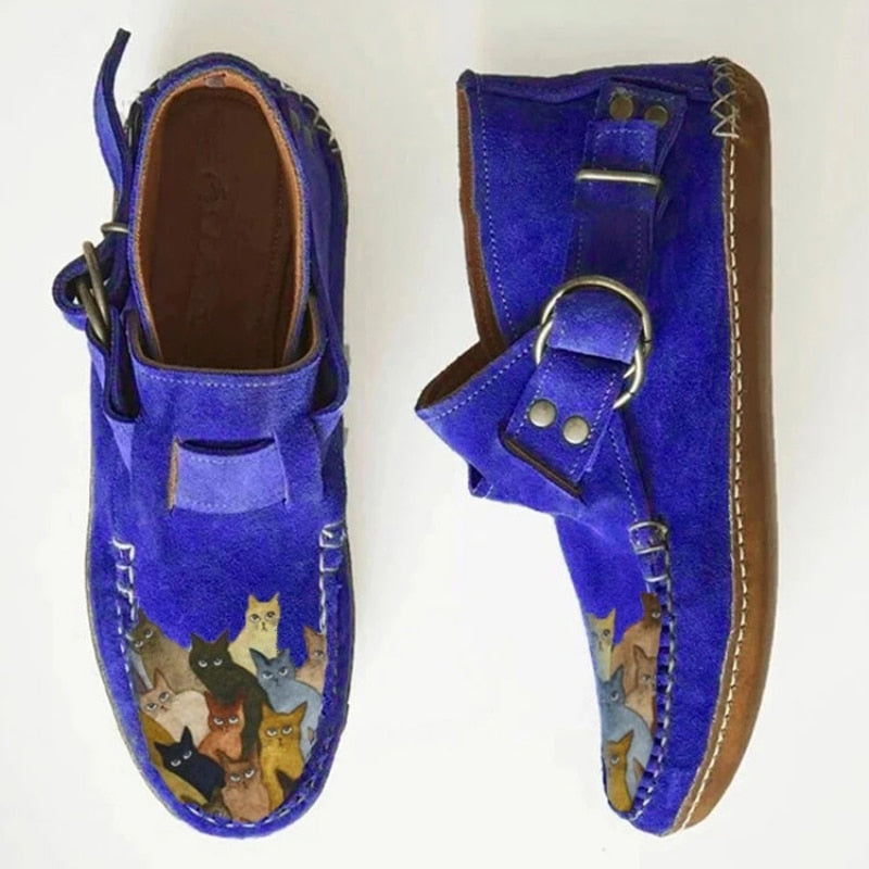 ✨👢【35-43】Nové jesenné ploché vysoké čižmy, ležérne členkové čižmy z mäkkej kože so zipsom