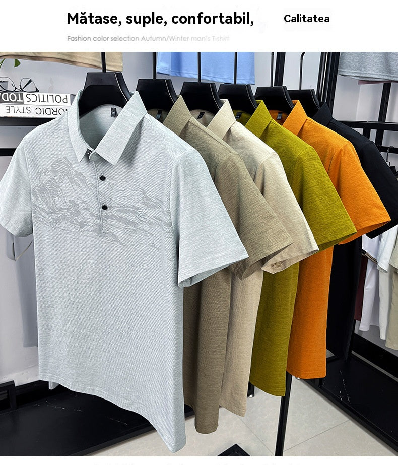 【Kupite 1, dobite 1 gratis】【M-4XL】Nova moška polo majica, ležerna poslovna, enobarvna, 6 barv
