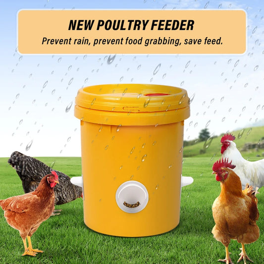 🐓🦆【Piercer + 5 etető】Az automatikus baromfietető eső- és rágcsálóálló