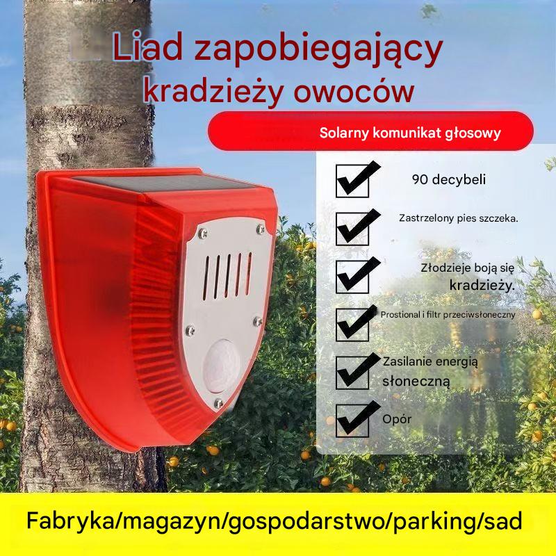 🚨【Reducere de 50%】🐦🐗Sperietoare de păsări universală cu energie solară, cu alarmă sonoră și luminoasă, potrivită pentru casă, livadă, iaz cu pești și orezării
