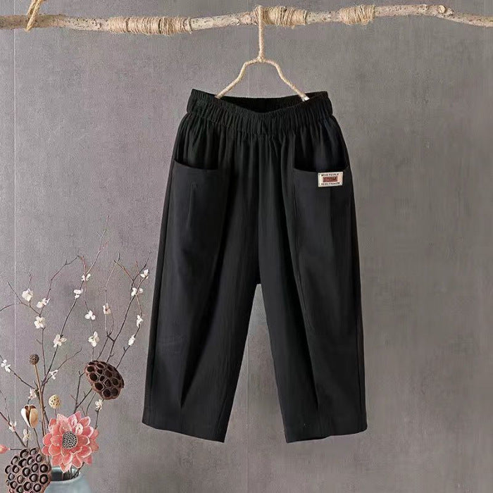 🌈【Reducere de 50%】👖【M-4XL】Pantaloni casual noi, largi, mari, confortabili și versatili, din bumbac și in.