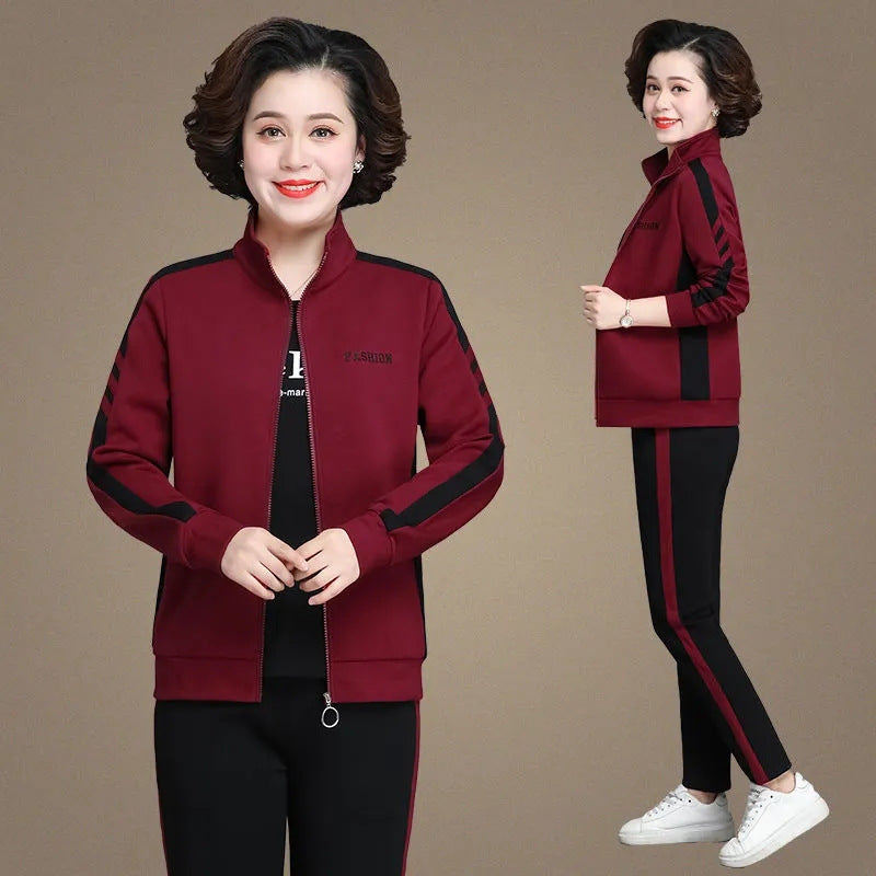 🔥50% OFF🔥【M-5XL】【Jakna + hlače】😍 Nov jesenski športni komplet za prosti čas, velika velikost