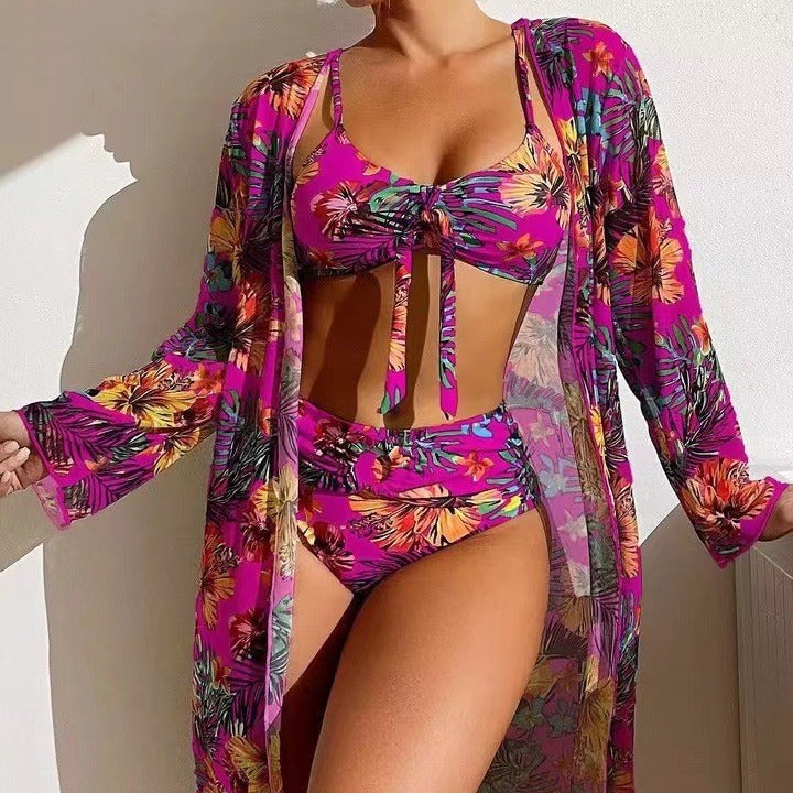 👙☀️【S-2XL】【Tridelni komplet】3-delni komplet kopalk z novim slogom šal 2025