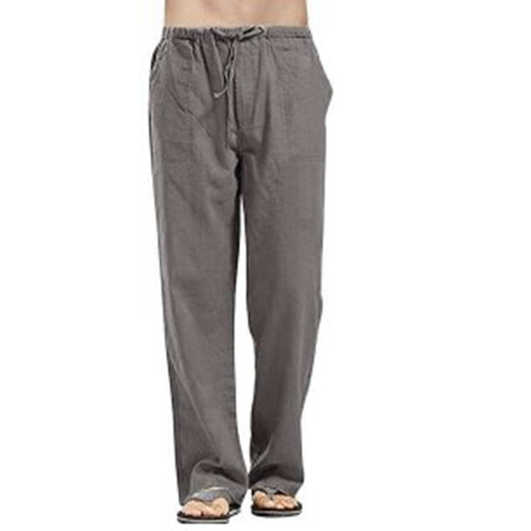 💥😎 【50 % popust🔥】【S–5XL】 🌈 Pantaloni casual pentru bărbați de marime mare din bumbac și in, 12 culori