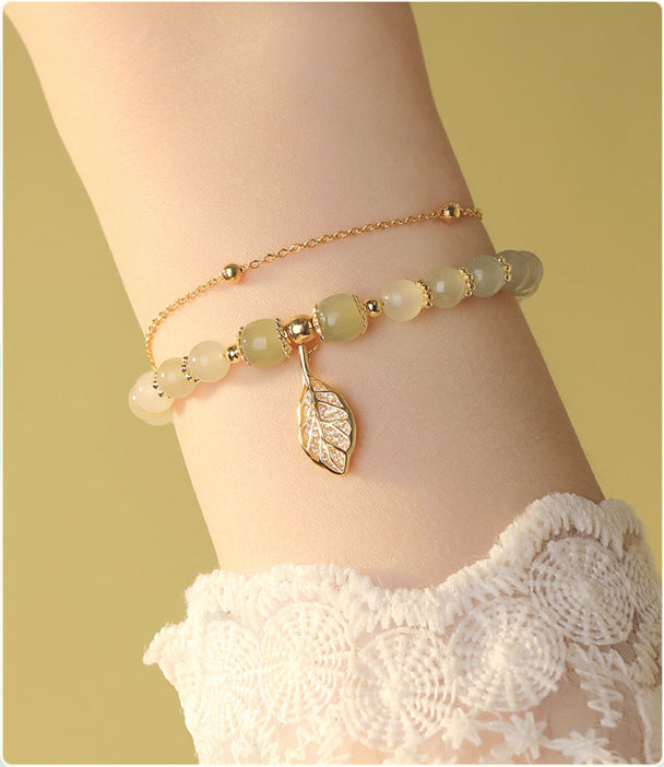 ✨【Cumpărați unul și primiți unul】 Brățară nouă din aur de 14K din Jad Hetian