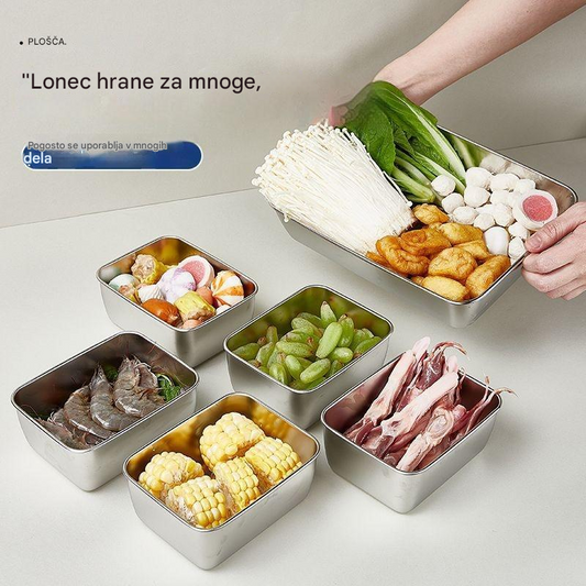 😍 Škatla za shranjevanje hrane iz nerjavečega jekla, posebej zaprta in proti zmrzovanju