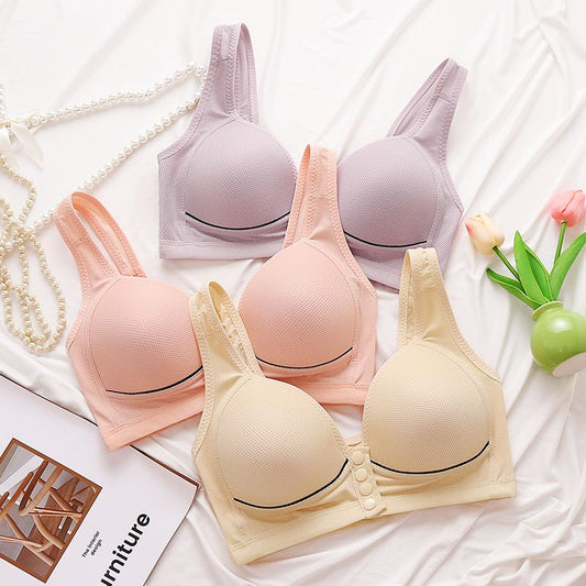 😍【2-delni paket】Ženski modrček brez rokavov z gumbi spredaj 【40-120 kg】❤️Udoben antibakterijski naravni bombaž