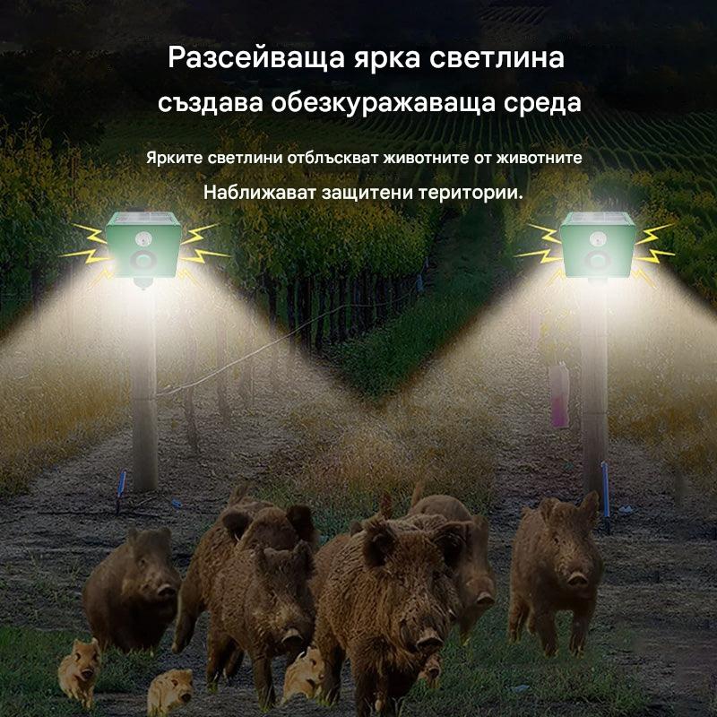 ✨Ограничена 50% отстъпка🔥 Ултразвуков репелент за птици със слънчева енергия за външна употреба с мигащи инфрачервени, червени и сини светодиоди