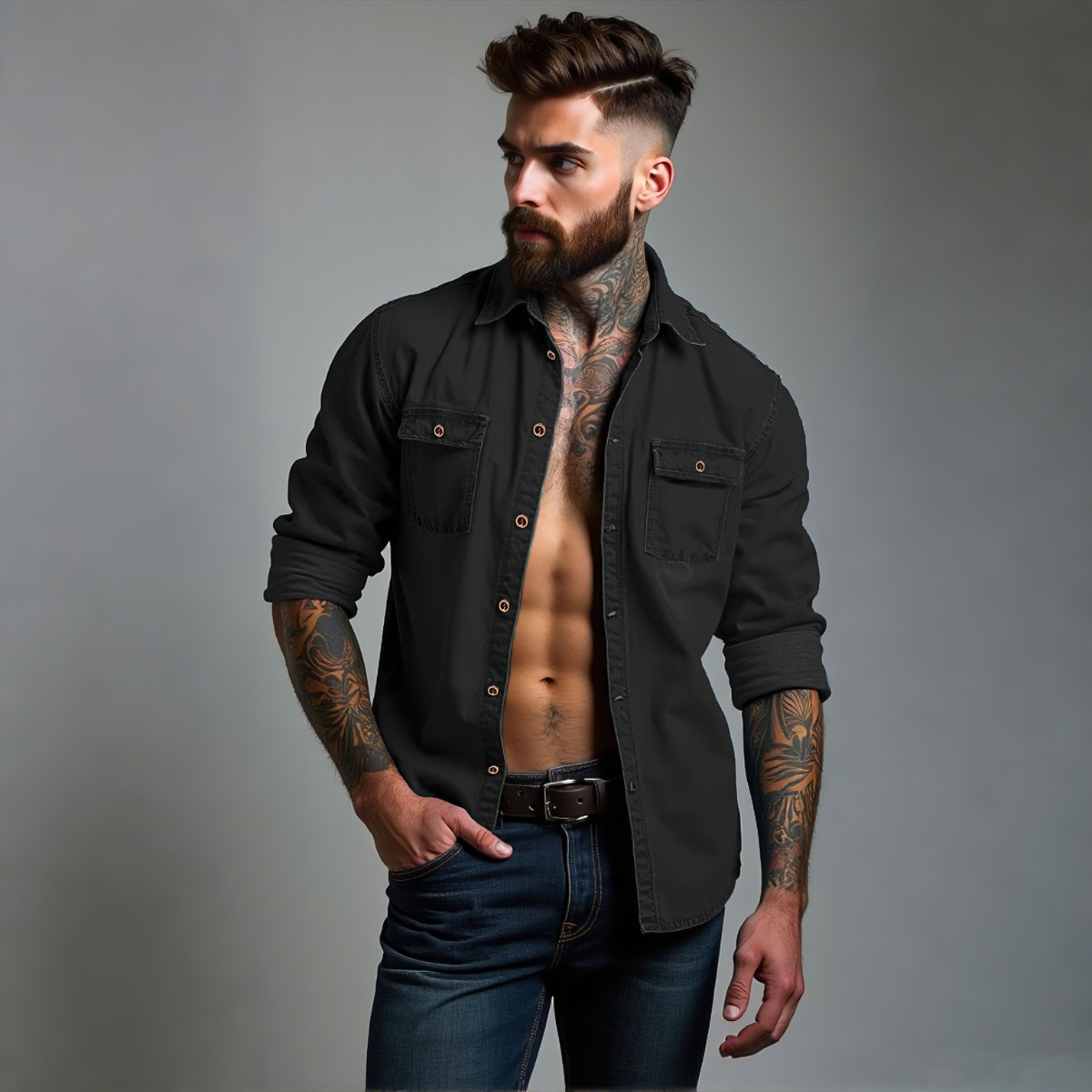 đ50% de descuentođ„ă40-120kgăCamisas vaqueras de tallas grandes para hombre â
Pago contra entrega â
2 artĂculos con un 70% de descuento.