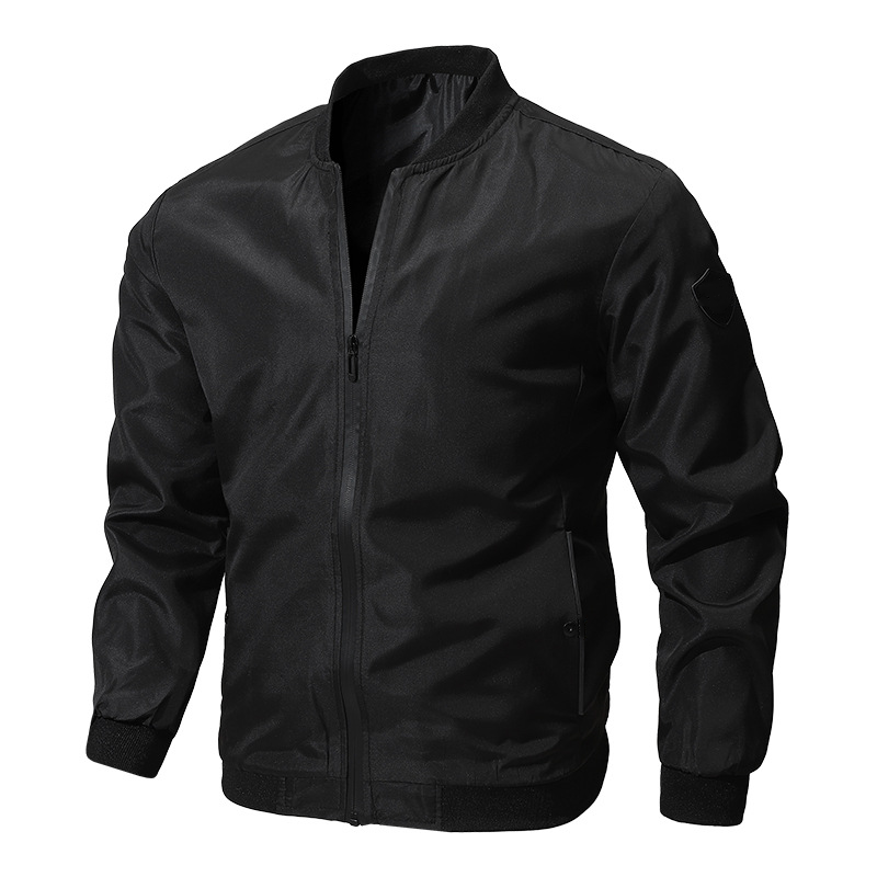 🚀🧥【50% popust 🔥】【S–6XL】Moška enobarvna pilotska jakna, na voljo v velikih velikostih