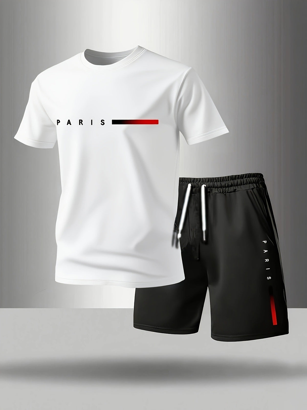 🎉😎【50% de descuento✨】Conjunto deportivo de verano de dos piezas para hombre: cómoda camiseta de manga corta y pantalones cortos, adecuados para el uso diario y para las vacaciones.