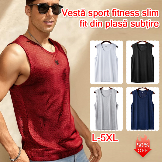 ✅Set de 2 maiouri casual barbati Ice Silk, usor de asortat cu orice tinuta, potrivite pentru purtarea de zi cu zi. ✅ Ușoare, respirabile și cu uscare rapidă.