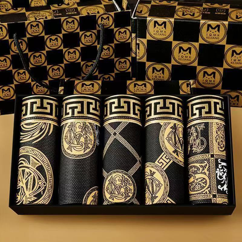 🚹✅💥【40-140kg】Priedušná spodná bielizeň z ľadového hodvábu pre mužov, pohodlná bezšvová spodná bielizeň, plus size, módna potlač