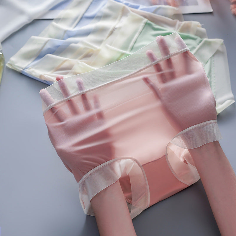 🌹🌹🌹(6 darab) Női magas derekú jégselyem alsónemű