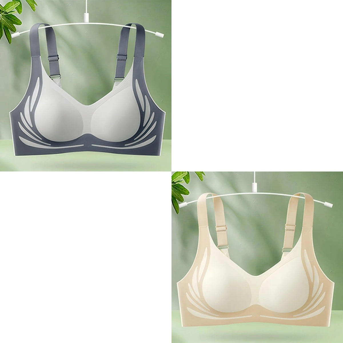😍😍【Paket 2】Ženski enodelni brezžični modrček❤️【40-85KG】